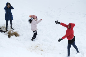 بارش اولین برف زمستانی - منطقه گردشگری شش پیر استان فارس