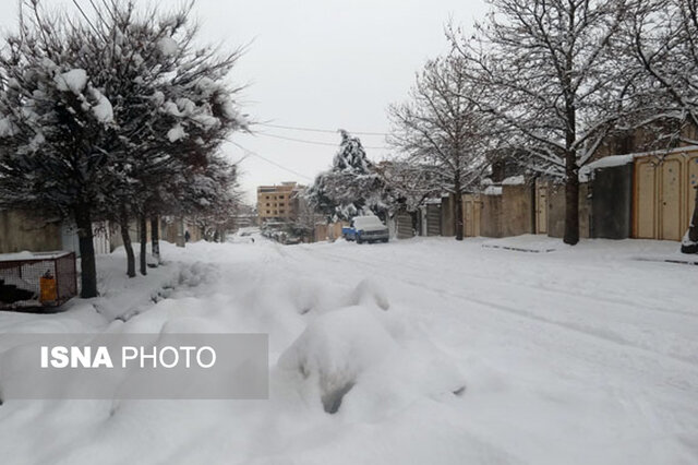 بارش بیش از یک و نیم متری برف در سپیدان/کُل مسیرهای دسترسی باز است