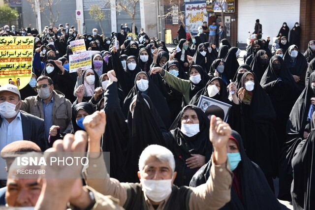 راهپیمایی مردم فارس در حمایت از مردم یمن