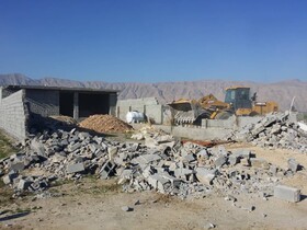 تخریب ۱۰ مورد ساخت و ساز غیر مجاز در کازرون