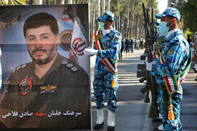 پیکر مطهر خلبان شهید فلاحی در شیراز تشییع شد