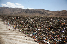 خشک کردن پسماند تر و خشک دفن «زباله» برمشور - شیراز