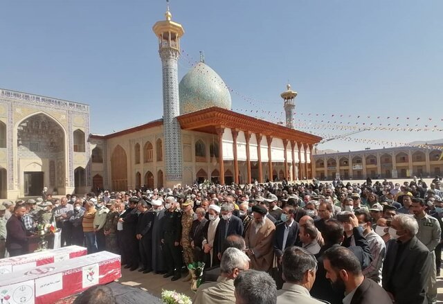 وداع با پیکر محیط‌بانان شهید در شیراز