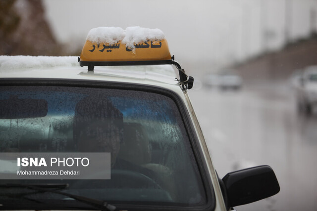 اولین برف زمستانی شیراز