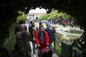 مسافران و گردشگران نوروزی در نارنجستان قوام - شیراز