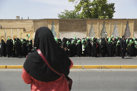 شادپیمایی خدام و زنان در روز ولادت حضرت معصومه (س) -شیراز