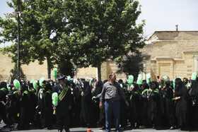 شادپیمایی خدام و زنان در روز ولادت حضرت معصومه (س) -شیراز