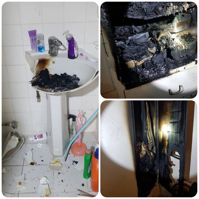 اطفاء حریق آپارتمان ۳ طبقه در شیراز