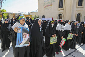 تجمع بانوان حوزوی شیراز در محکومیت جنایات رژیم صهیونیستی