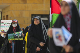 تجمع بانوان حوزوی شیراز در محکومیت جنایات رژیم صهیونیستی