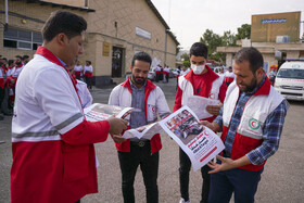 تجمع داوطلبان، امدادگران و کادر درمان جمعیت هلال‌احمر استان فارس