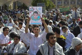 اجتماع ۱۲هزارنفری دانش آموزان در حرم مطهر شاهچراغ (ع)