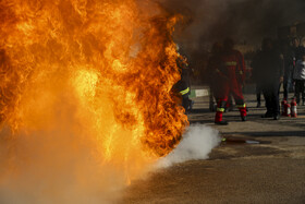 مانور آمادگی و مراسم پاسداشت آتشنشان داوطلب شیراز