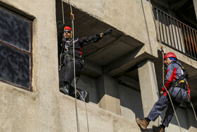 مانور آمادگی و مراسم پاسداشت آتشنشان داوطلب شیراز