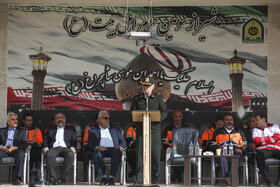 سخنرانی جانشین فرمانده انتظامی فارس در رزمایش طرح انتظامی ترافیکی زمستانه پلیس