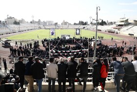 تشییع و وداع با پیکر ملیکا محمدی - ورزشگاه حافظیه
