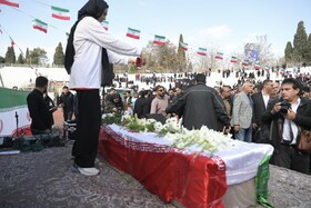تشییع و وداع با پیکر ملیکا محمدی - ورزشگاه حافظیه