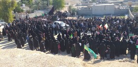 پیکر شهیده حادثه تروریستی کرمان در زادگاهش آرام گرفت