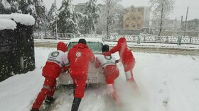 امدادرسانی به ۲۵۰۰ نفر در راه مانده برف و کولاک در گیلان

