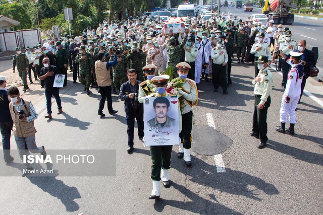 تشییع پیکر مطهر شهید «زنجانی پور قنبری» در رشت