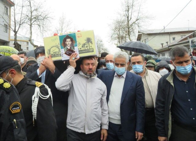 تشییع شهید «رضا صادق محبوب» در رشت