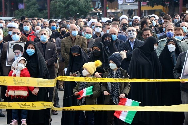 اجتماع بزرگ ۹ دی در میدان شهدای ذهاب رشت