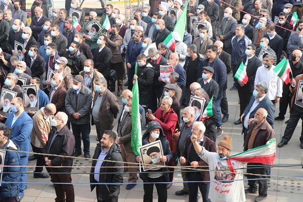 اجتماع بزرگ ۹ دی در میدان شهدای ذهاب رشت