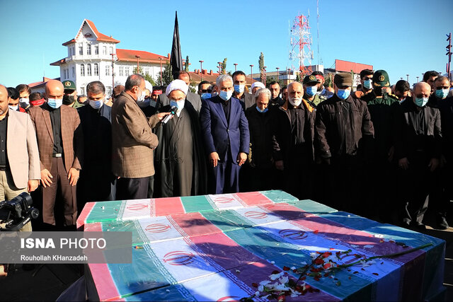 مراسم تشییع ۸ شهید گمنام در رشت