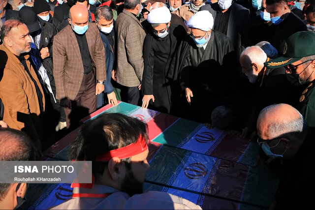 مراسم تشییع ۸ شهید گمنام در رشت