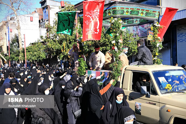 مراسم تشییع ۸ شهید گمنام در رشت