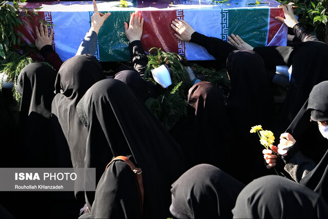 مراسم تشییع ۸ شهید گمنام در رشت