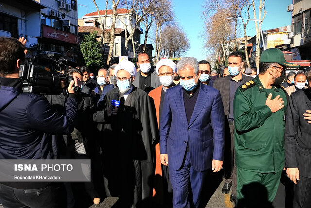 مراسم تشییع ۸ شهید گمنام در رشت