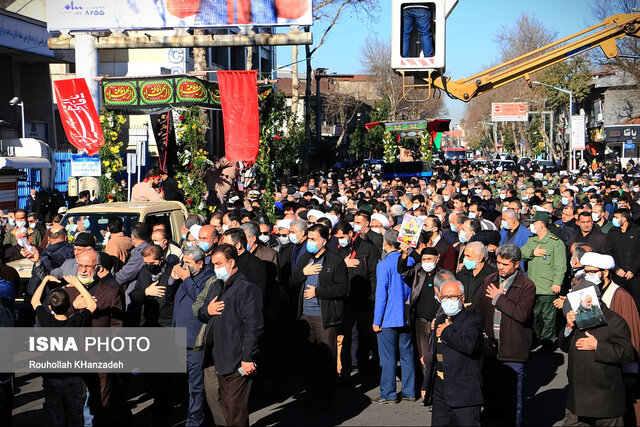 مراسم تشییع ۸ شهید گمنام در رشت