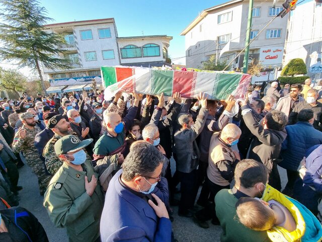 استقبال مردم سیاهکل از ۲ شهید گمنام