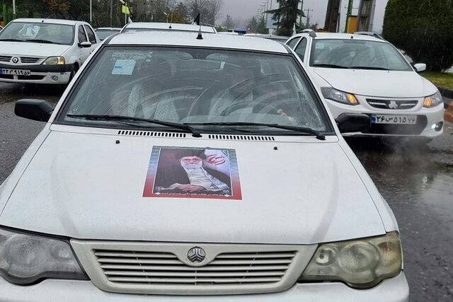 گزارش تصویری: راهپیمایی خودرویی خانوادگی ۲۲ بهمن در لنگرود