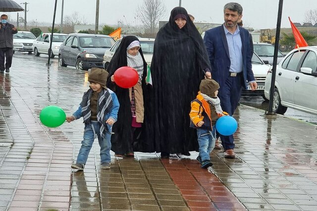 گزارش تصویری: راهپیمایی خودرویی خانوادگی ۲۲ بهمن در لنگرود