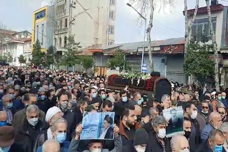 مراسم تشییع پیکر آیت الله رودباری در رشت برگزار شد