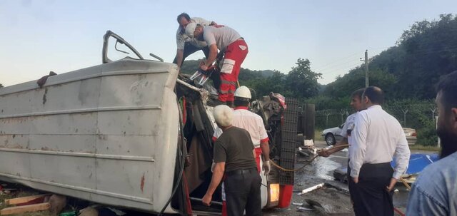 ۱۶ مصدوم و یک فوتی در تصادف رانندگی در محور پرتردد آستارا به اردبیل