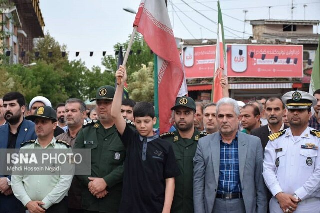 تظاهرات مرزنشینان آستارایی علیه آشوبگران و اغتشاشگران + تصاویر