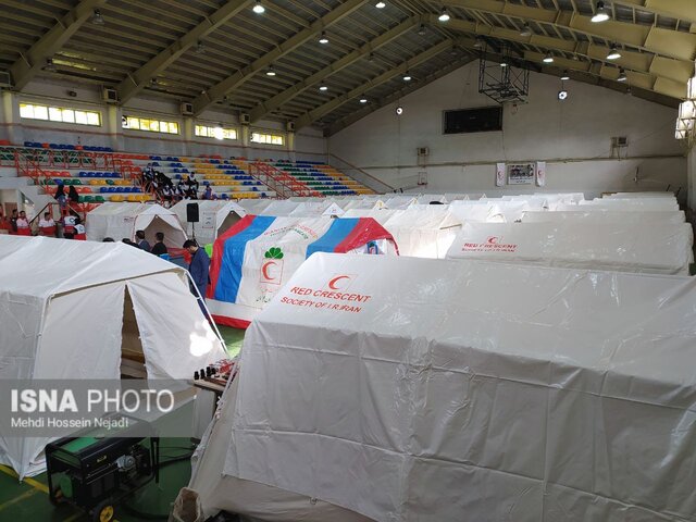 برگزاری مانور استانی اسکان اضطراری با سناریوی زلزله و پدافند پرتوی در آستارا + تصاویر