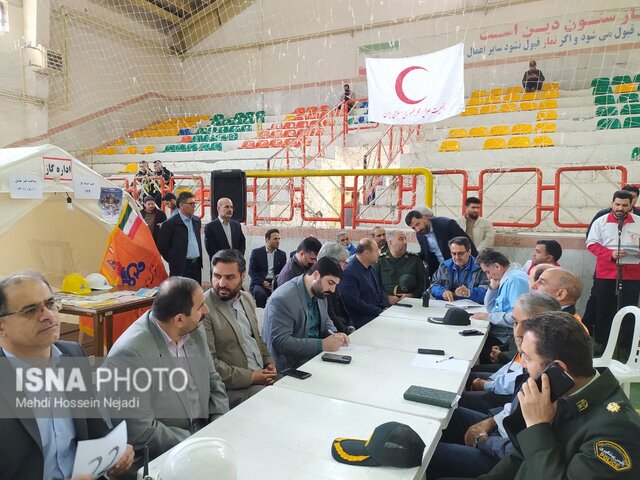 برگزاری مانور استانی اسکان اضطراری با سناریوی زلزله و پدافند پرتوی در آستارا + تصاویر