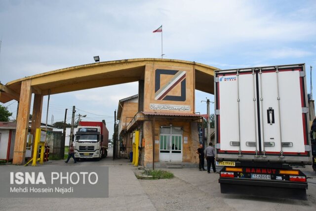 افزایش ۵۶ درصدی تناژ ترانزیت خروجی کالا از پایانه مرزی آستارا