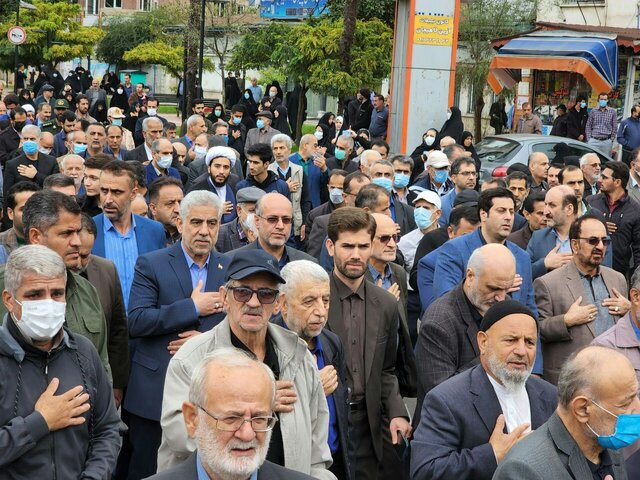 تشییع پیکر دومین شهید مدافع امنیت گیلان - لاهیجان