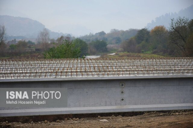 احداث پل مرزی اتومبیل رو در مرز آستارا + تصاویر