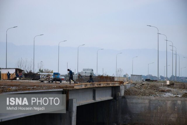 احداث پل مرزی اتومبیل رو در مرز آستارا + تصاویر