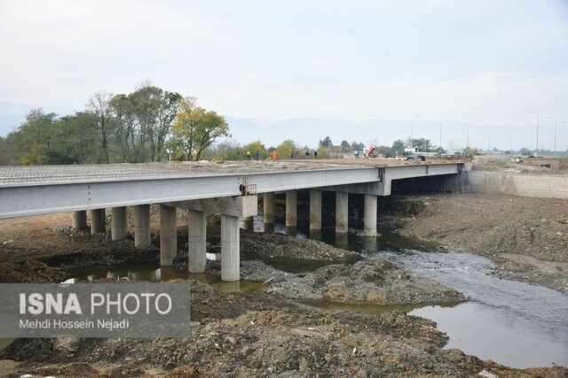 احداث پل مرزی اتومبیل رو در مرز آستارا + تصاویر