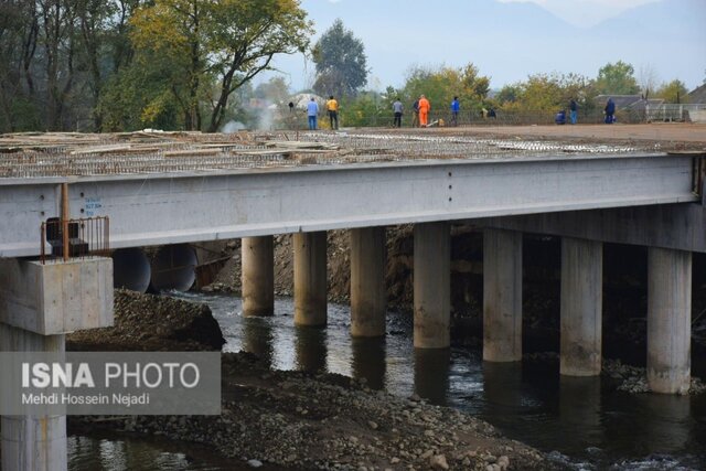 احداث پل مرزی اتومبیل رو در مرز آستارا + تصاویر