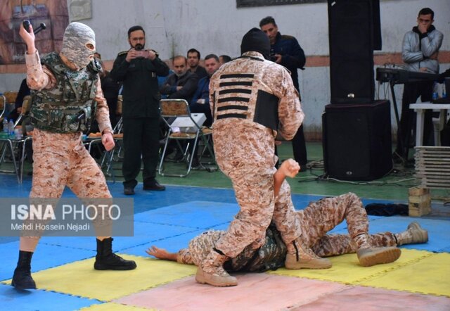 نمایش شکوه اقتدار و وحدت بسیجیان شیعه و سنی در آستارا + تصاویر