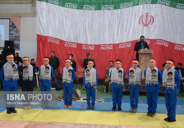 نمایش شکوه اقتدار و وحدت بسیجیان شیعه و سنی در آستارا + تصاویر