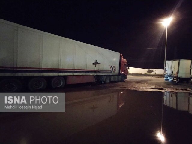 مانور ساماندهی کامیون های ترانزیتی و صادراتی در شهرستان مرزی آستارا